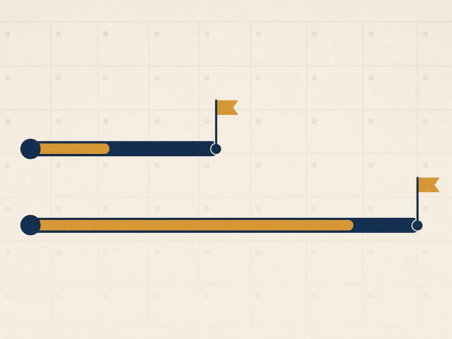 Illustration comparing a short strike timeline with a longer lockout timeline