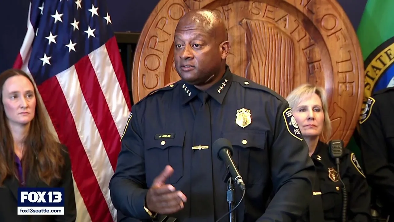 Andre Sayles, Seattle's newly appointed interim police chief, in professional attire