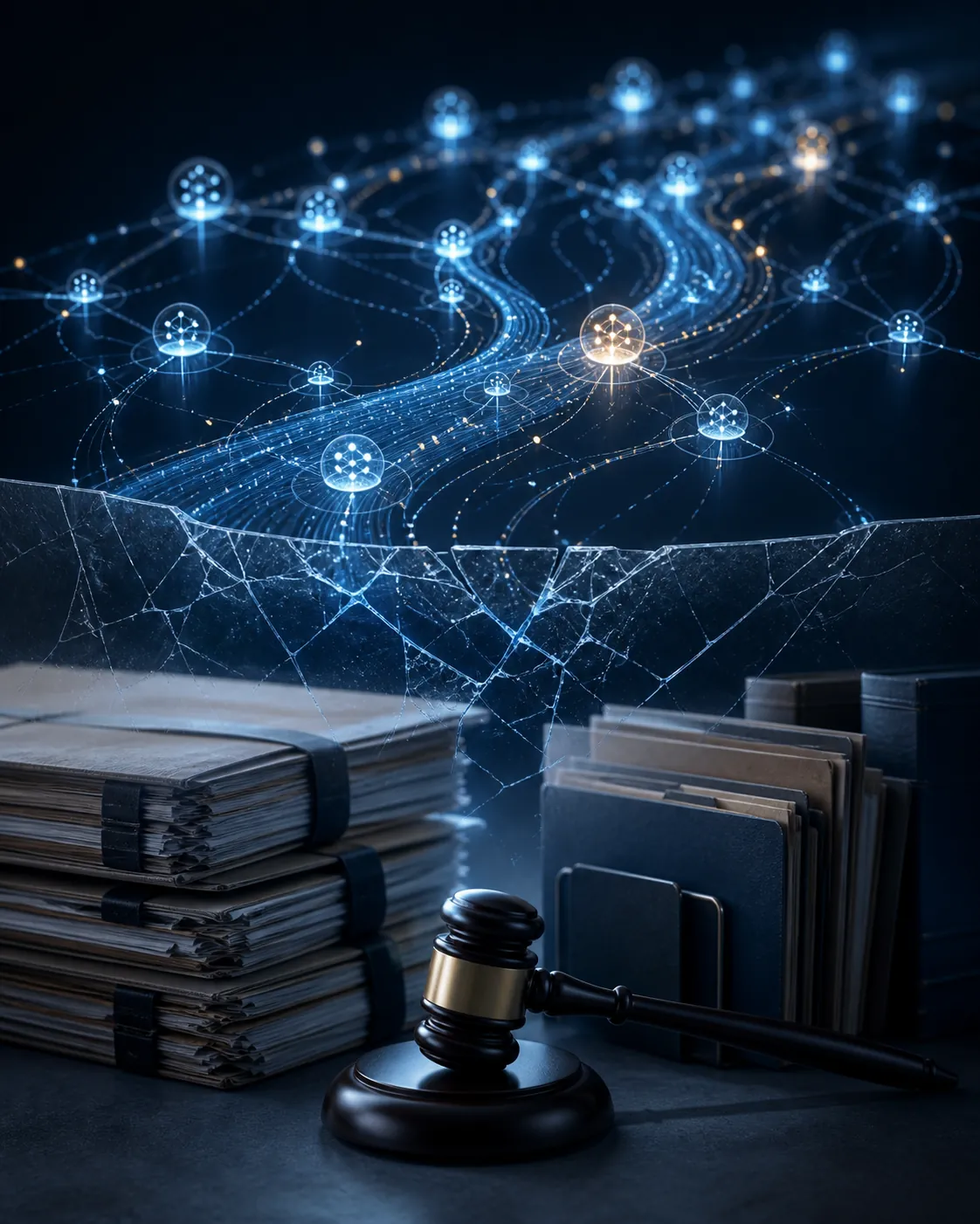 Autonomous AI pathways separated from legal case files and dockets