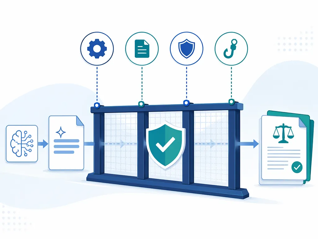 Verification gate system with copilot instructions, path-specific instructions, CLAUDE.md, hooks, and MCP connectors shielding legal document delivery
