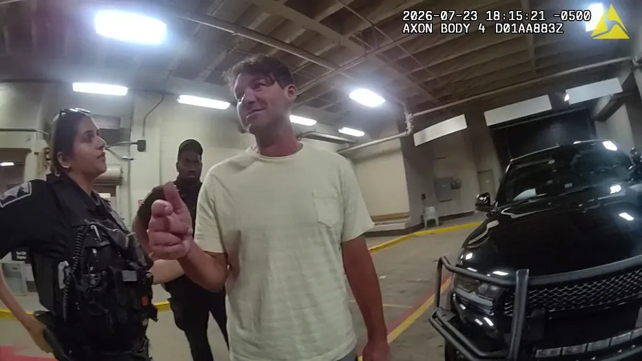Body camera still from the Milwaukee County Sheriff's Office OWI stop published by Fox6 Milwaukee