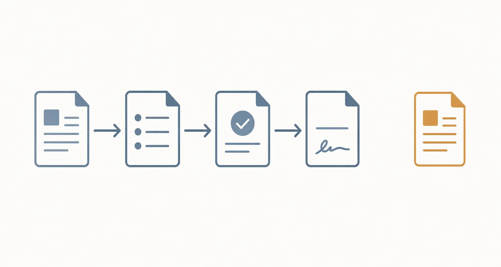 A linked sequence of official records contrasted with one isolated verified document