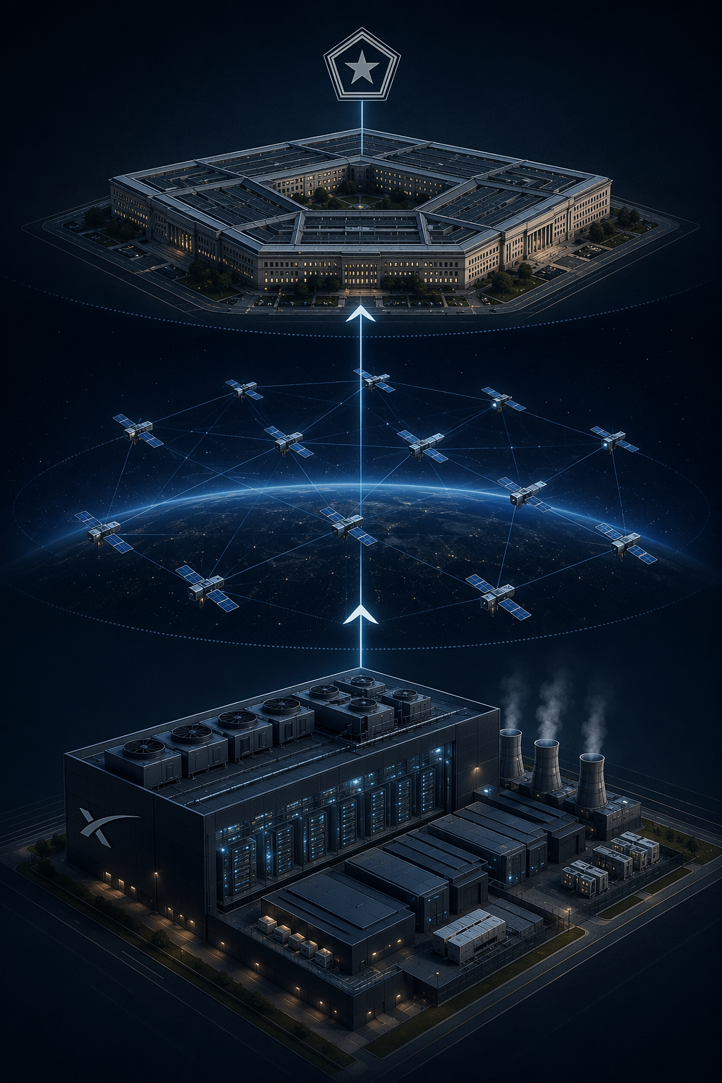 SpaceX infrastructure stack from data center to Pentagon customer