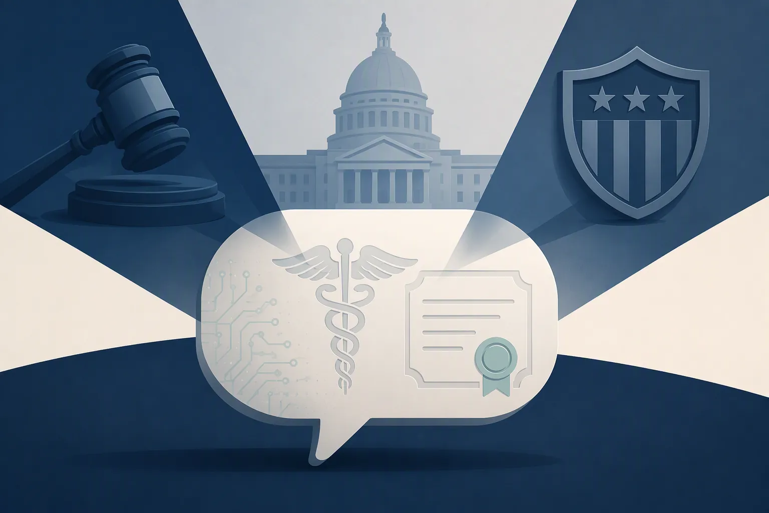 Who polices misconduct by an AI posing as a psychiatrist?