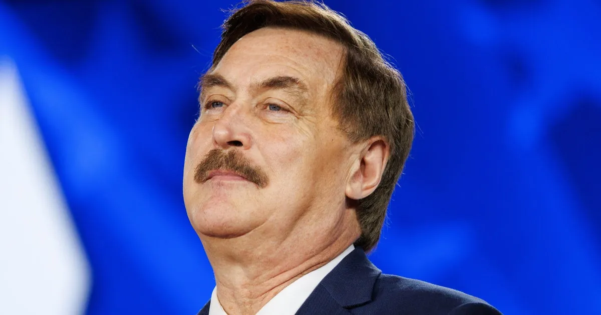 Photograph of Mike Lindell at a public appearance used by CBS Minnesota in its August 2026 report on the withheld recount payment.