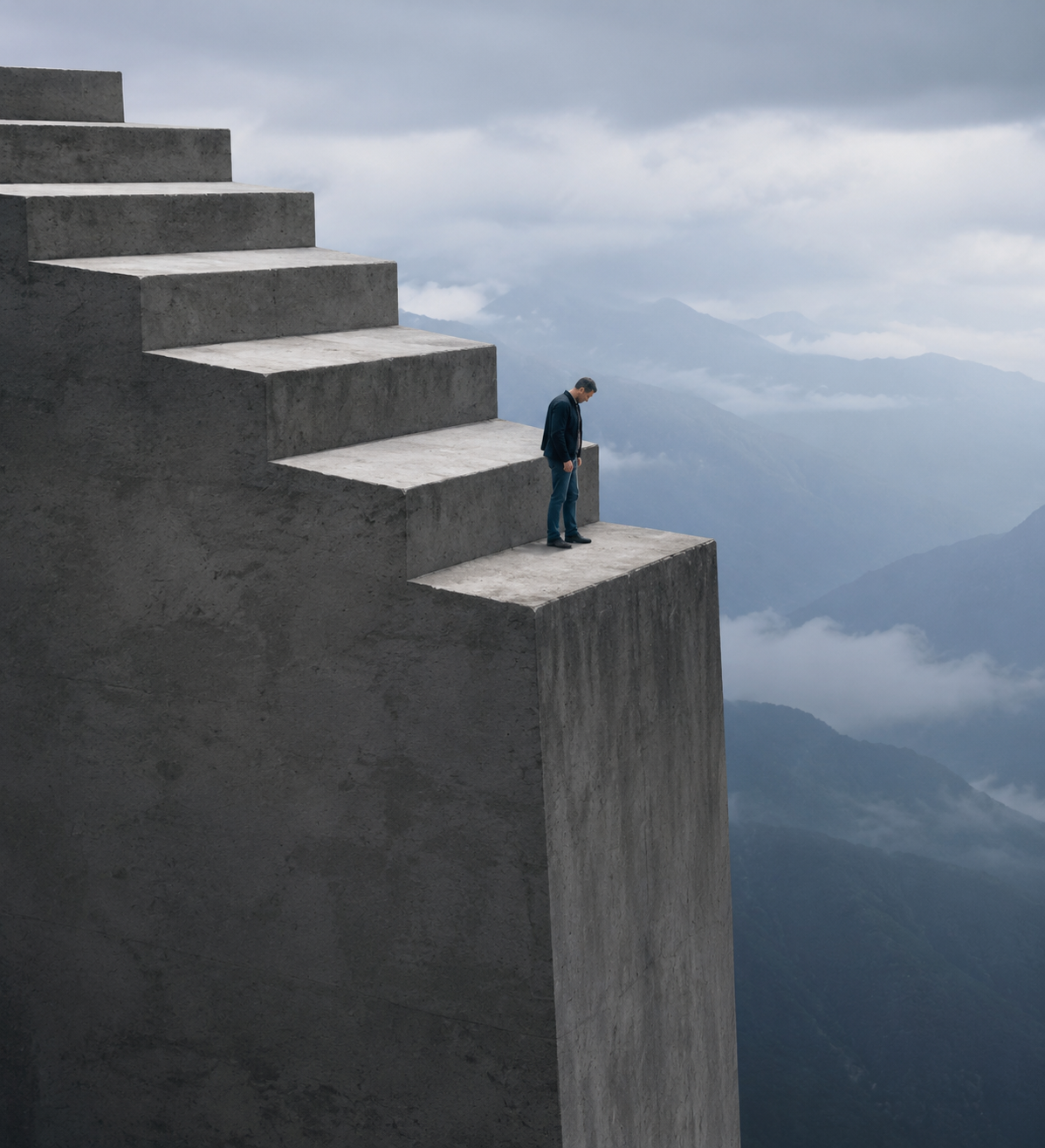 A descending staircase showing a full benefit level, an early-claiming reduction, and a future insolvency cliff