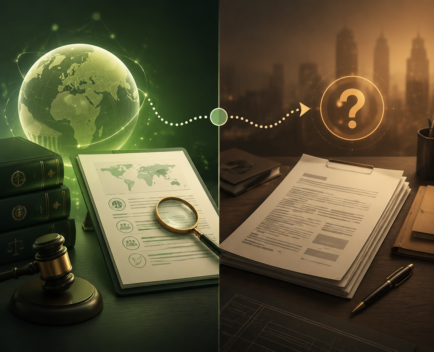 Comparison of document analysis and international research against transactional drafting and complex contract work