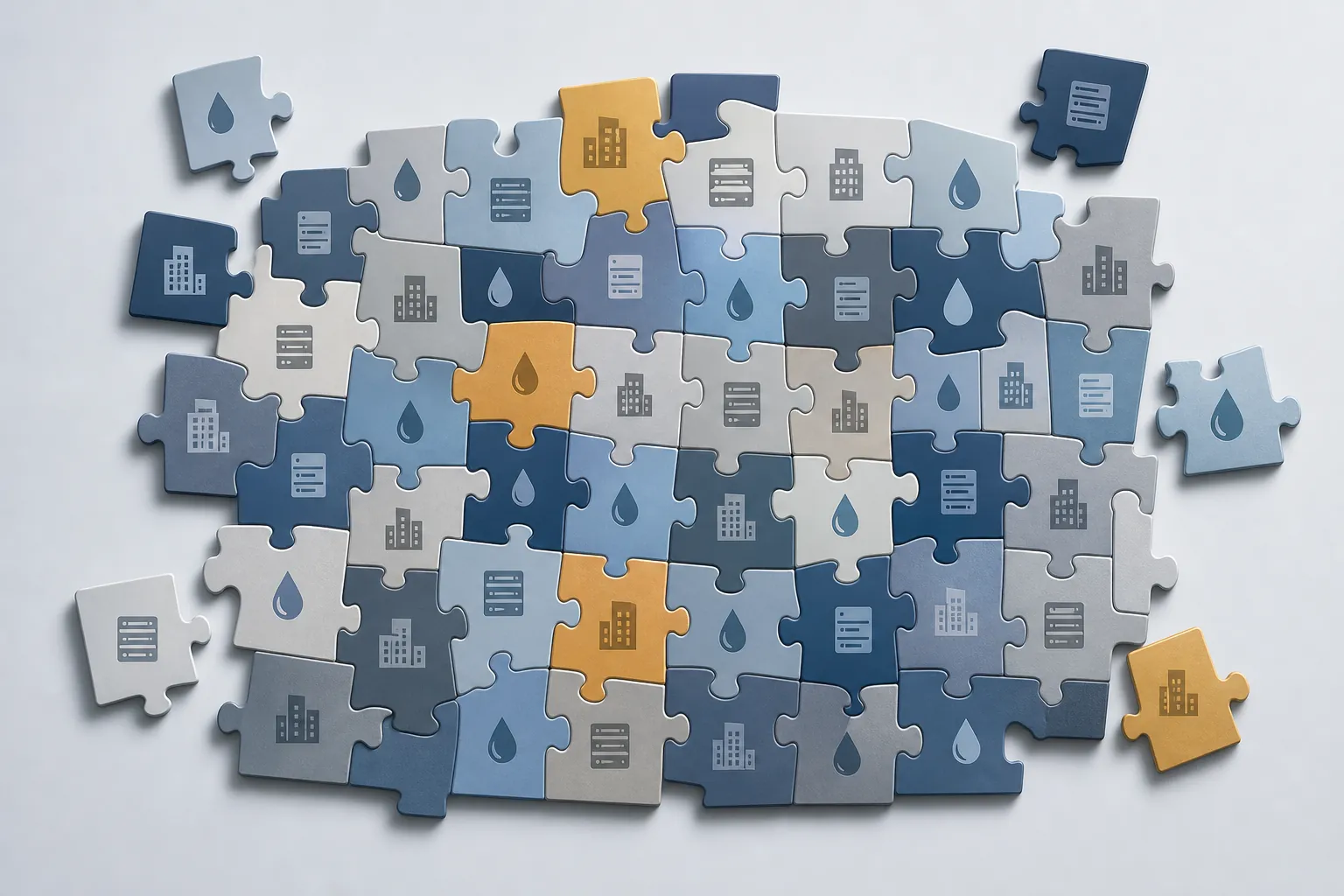 Patchwork mosaic of state-level data center rules involving servers, water, and buildings