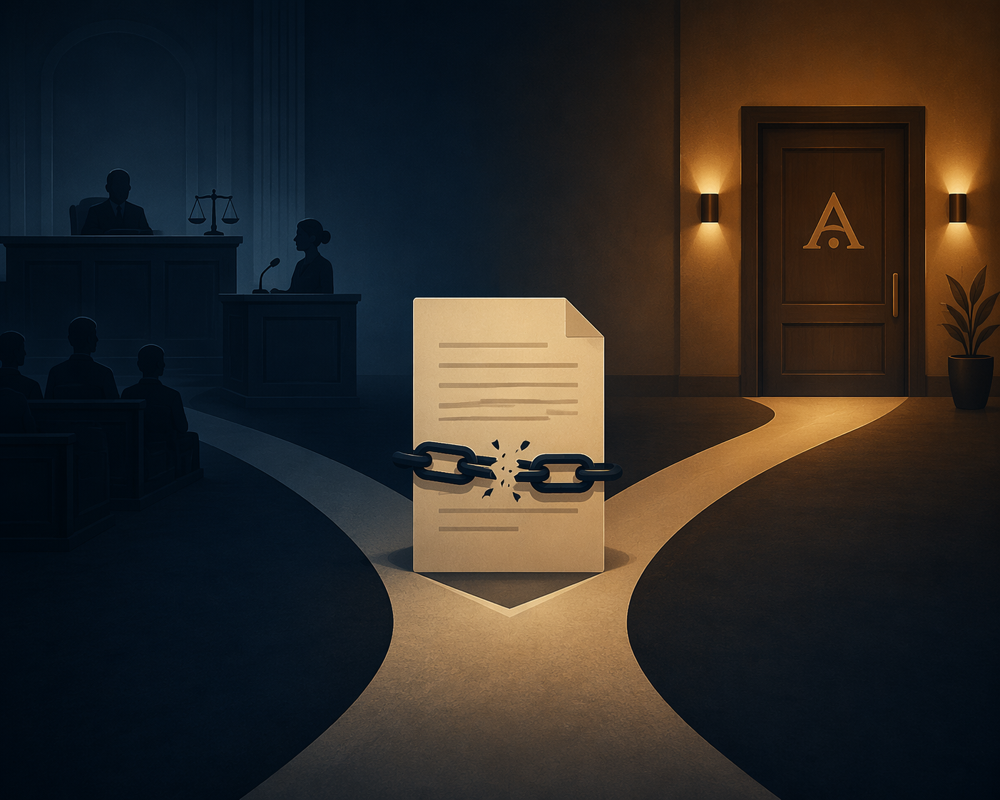 A procedural fork between federal court litigation and private arbitration