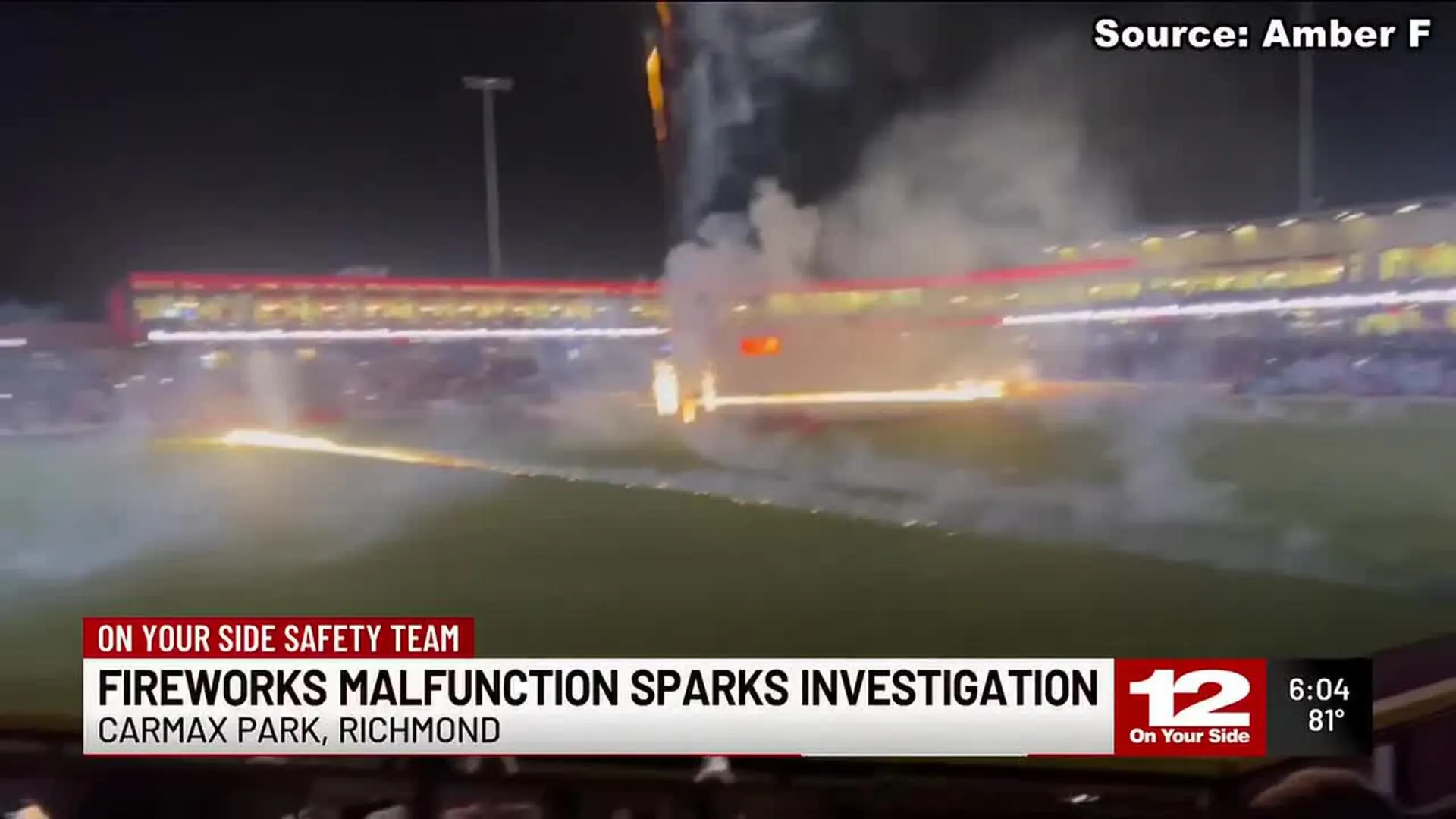 Richmond Flying Squirrels Fireworks Malfunction Legal Risks