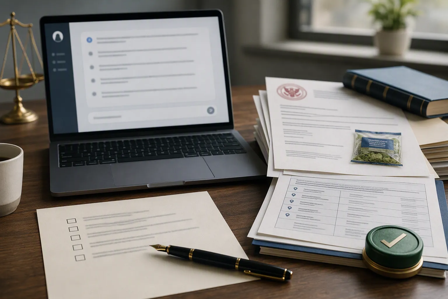 Editorial desk with an AI chat interface beside official recall documents and a verification checklist