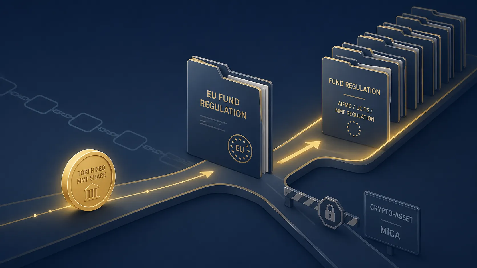 Digital token routed into fund-regulation folders while a crypto-asset lane is closed off