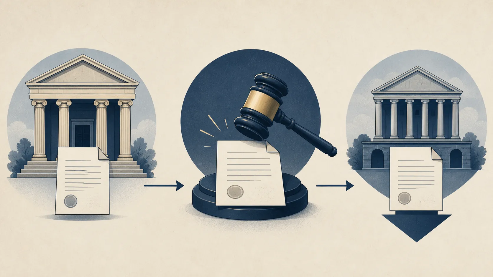 Procedural flow from federal filing through injunction and appellate stay denial