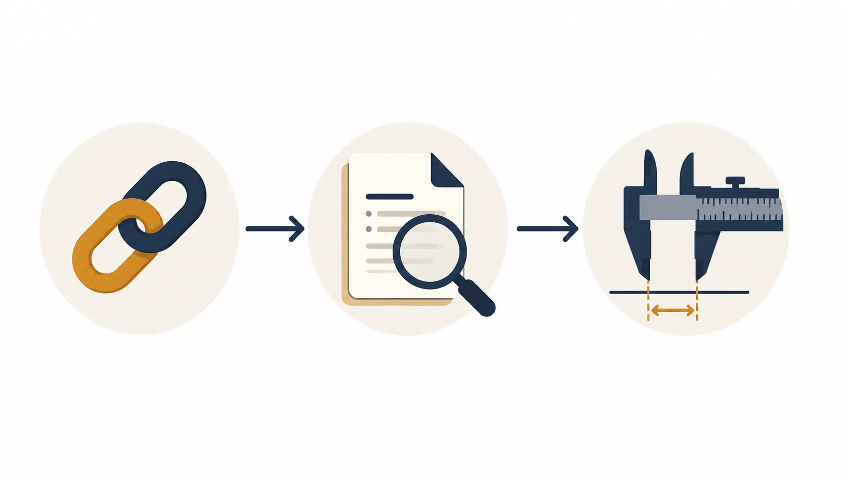 Three-stage pre-trial verification workflow showing chain of custody, data-source methodology, and precision limits