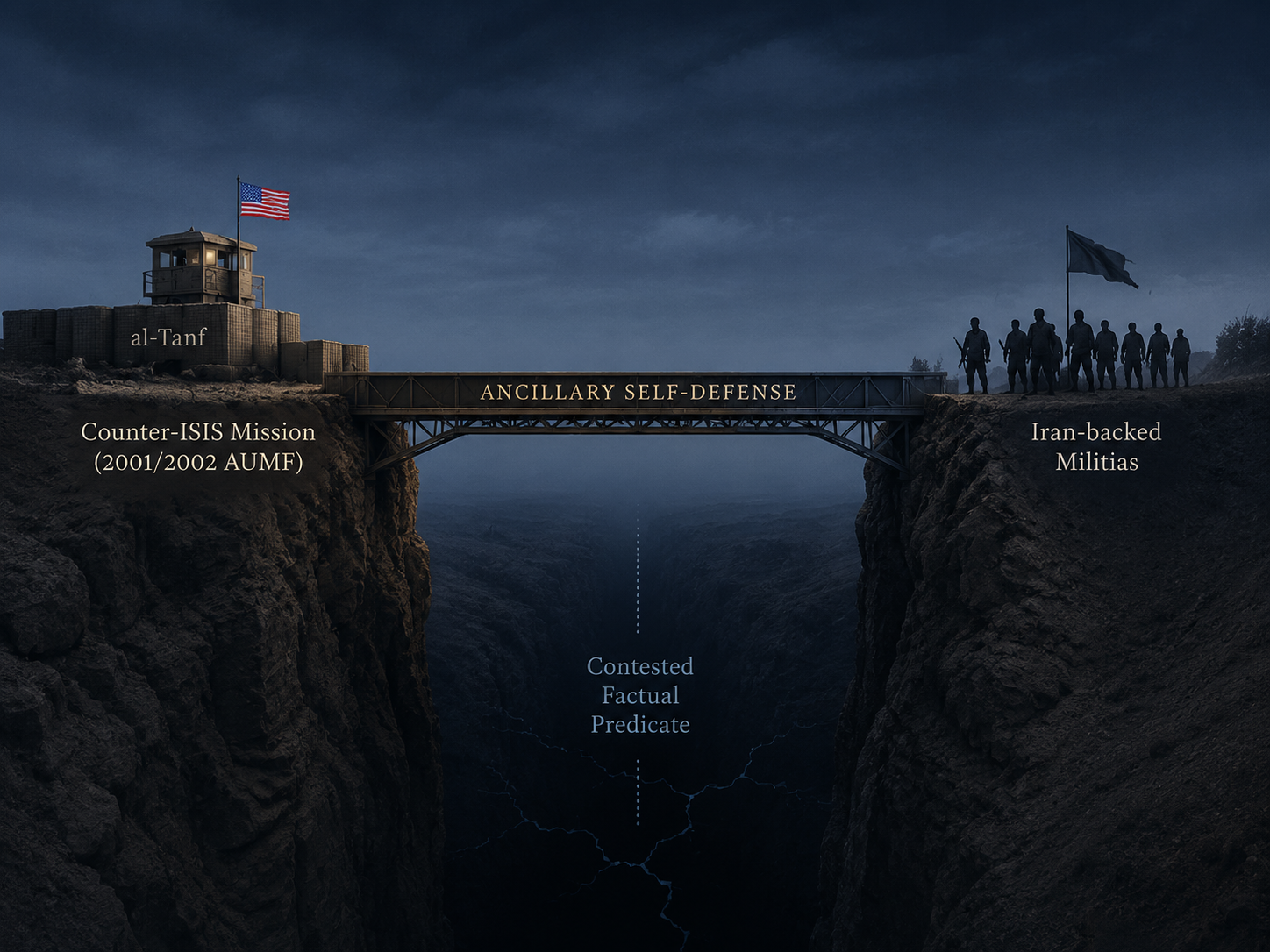 Ancillary self-defense bridge from the al-Tanf counter-ISIS mission to Iran-backed militias