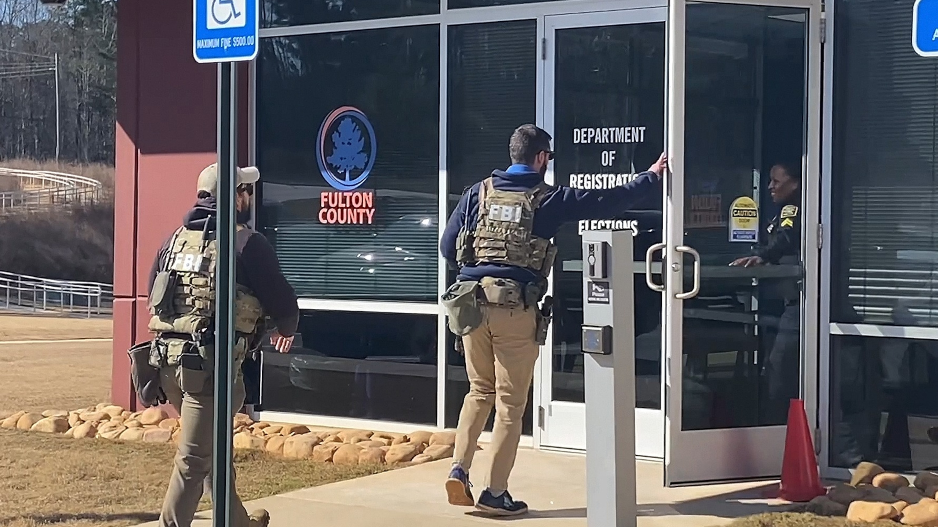 Exterior of the Fulton County Elections Hub and Operations Center in Atlanta