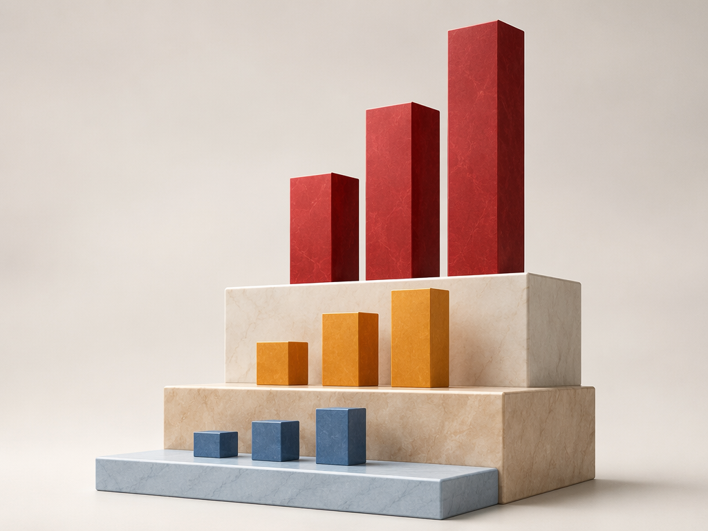 Escalating geometric blocks illustrating increasing penalty severity