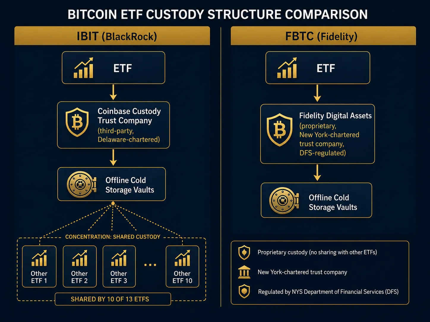 IBIT or FBTC? Legal Custody and Regulatory Risk Compared
