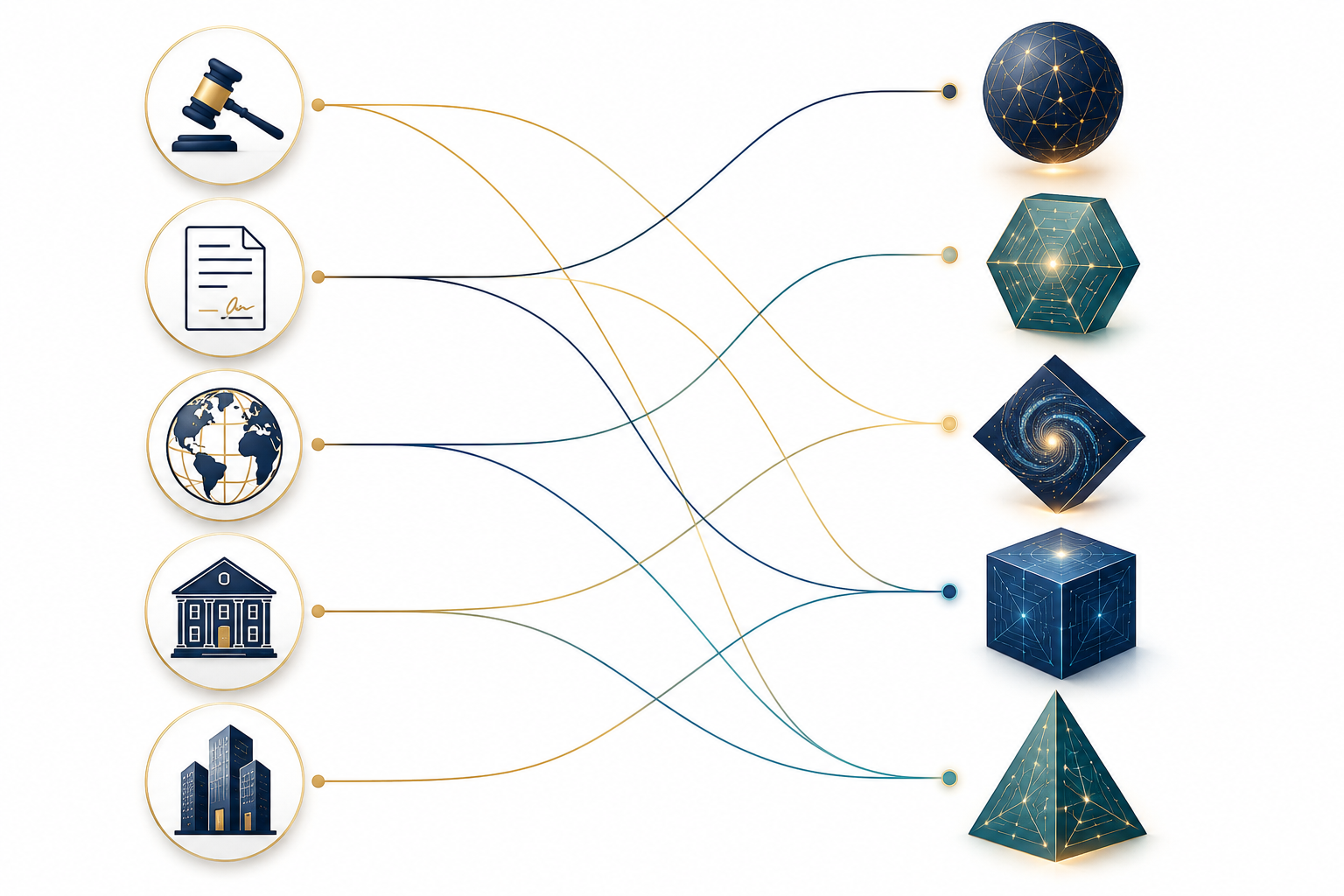 Legal practice contexts connected to different AI tool shapes