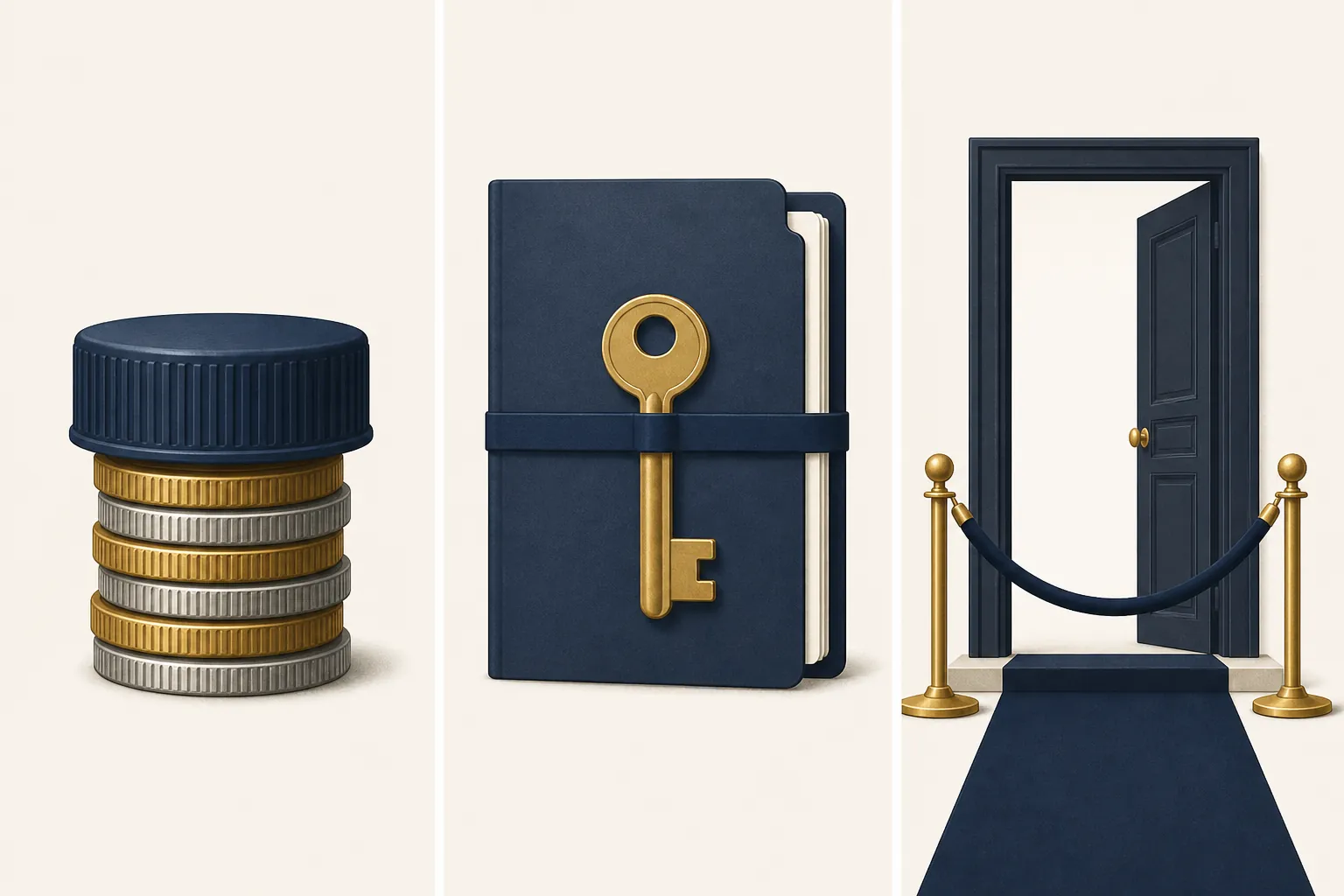 Illustration of a fee cap, a single-trustee folder, and a presidential participation exemption