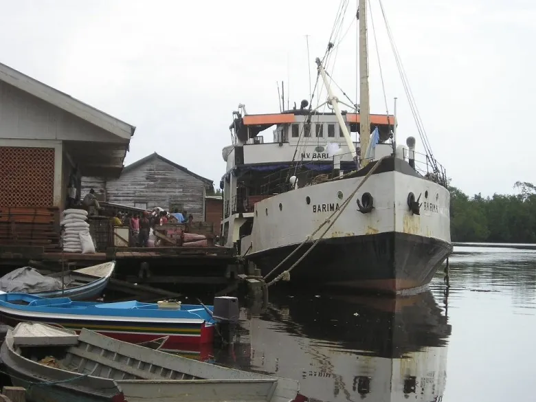Archival photograph of the MV Barima ferry involved in the July 2026 Guyana capsizing investigation