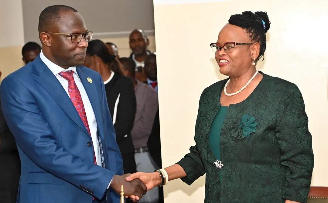 Officials during the July 2025 swearing-in ceremony for Kenya's IEBC chairperson and commissioners