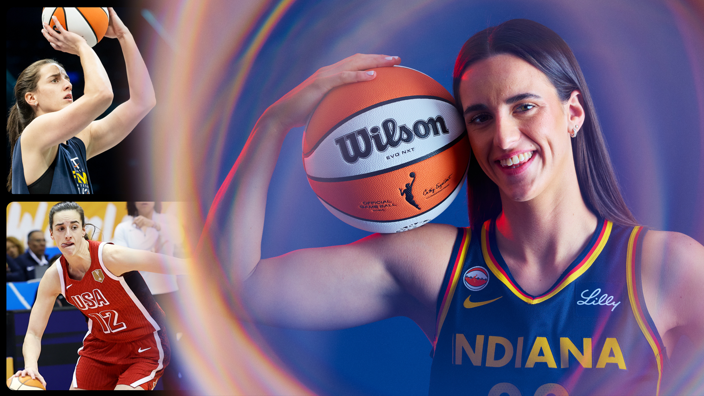 Caitlin Clark in Indiana Fever uniform during 2026 WNBA game action
