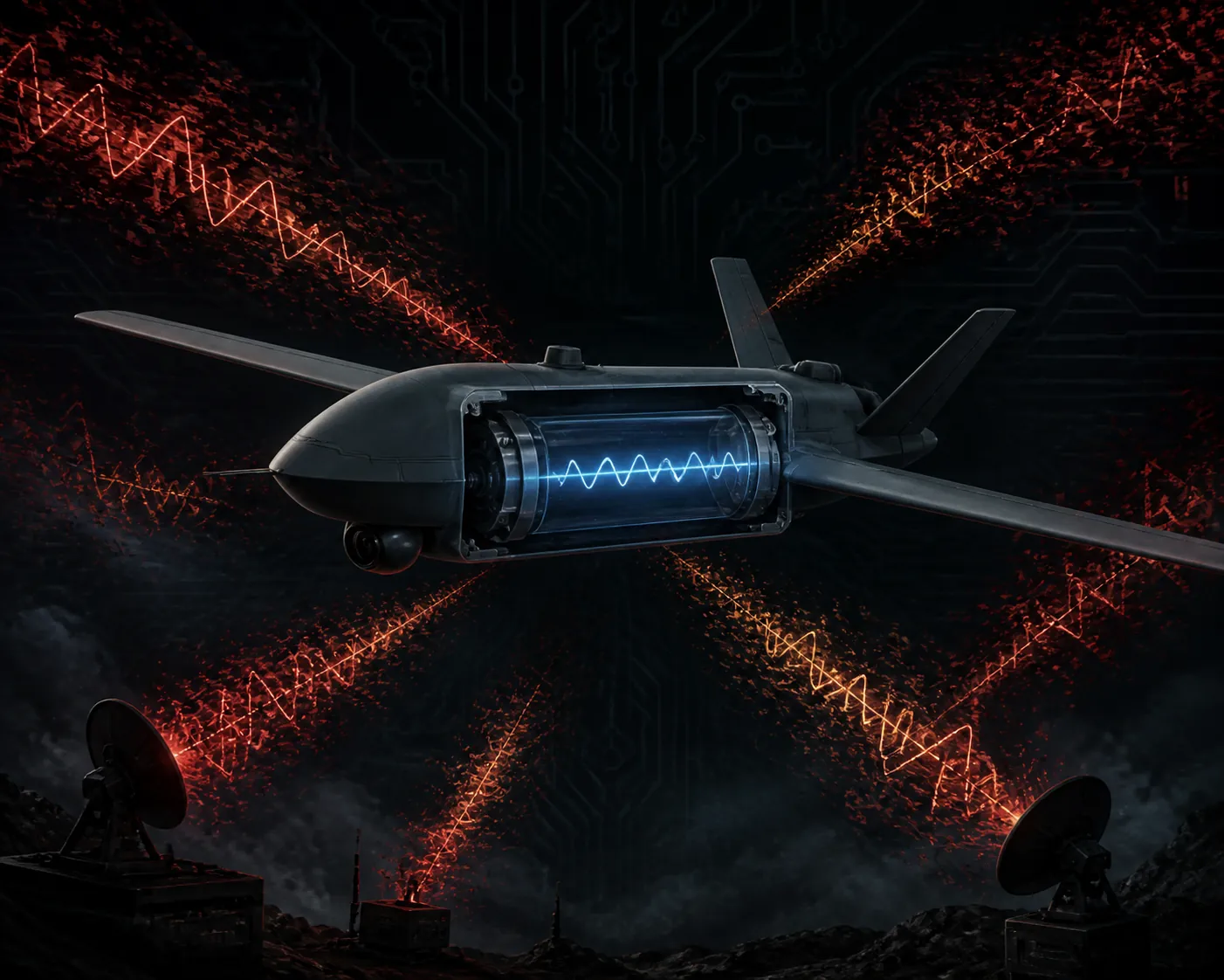 Drone flight recorder with clean internal logs while electronic interference corrupts incoming sensor paths