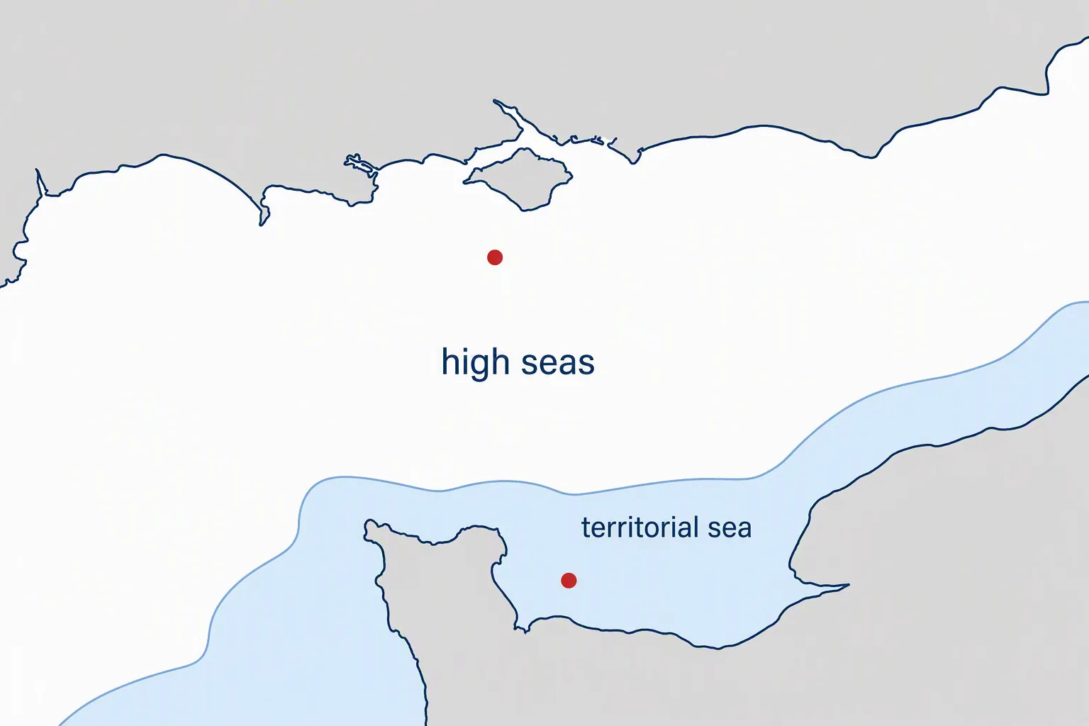What Law Governs a French Warship Firing in the Channel?
