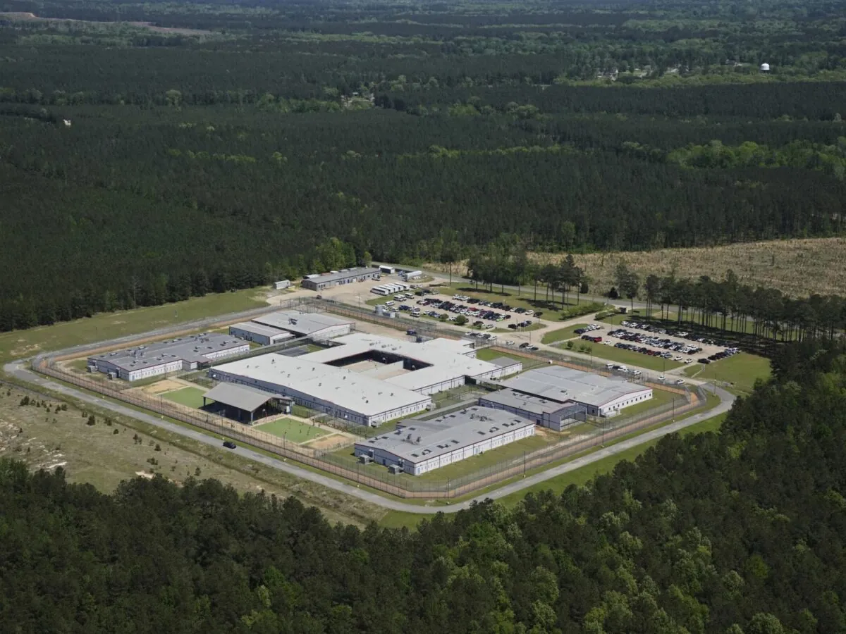 Exterior of the Central Louisiana ICE Processing Centre in Jena, Louisiana