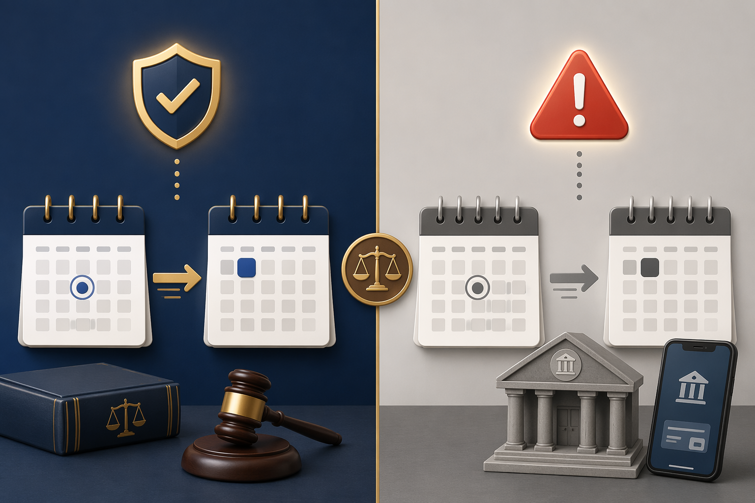 Comparison graphic showing statutory early deposits protected from overpayment recovery versus bank-offered early deposits without federal protection