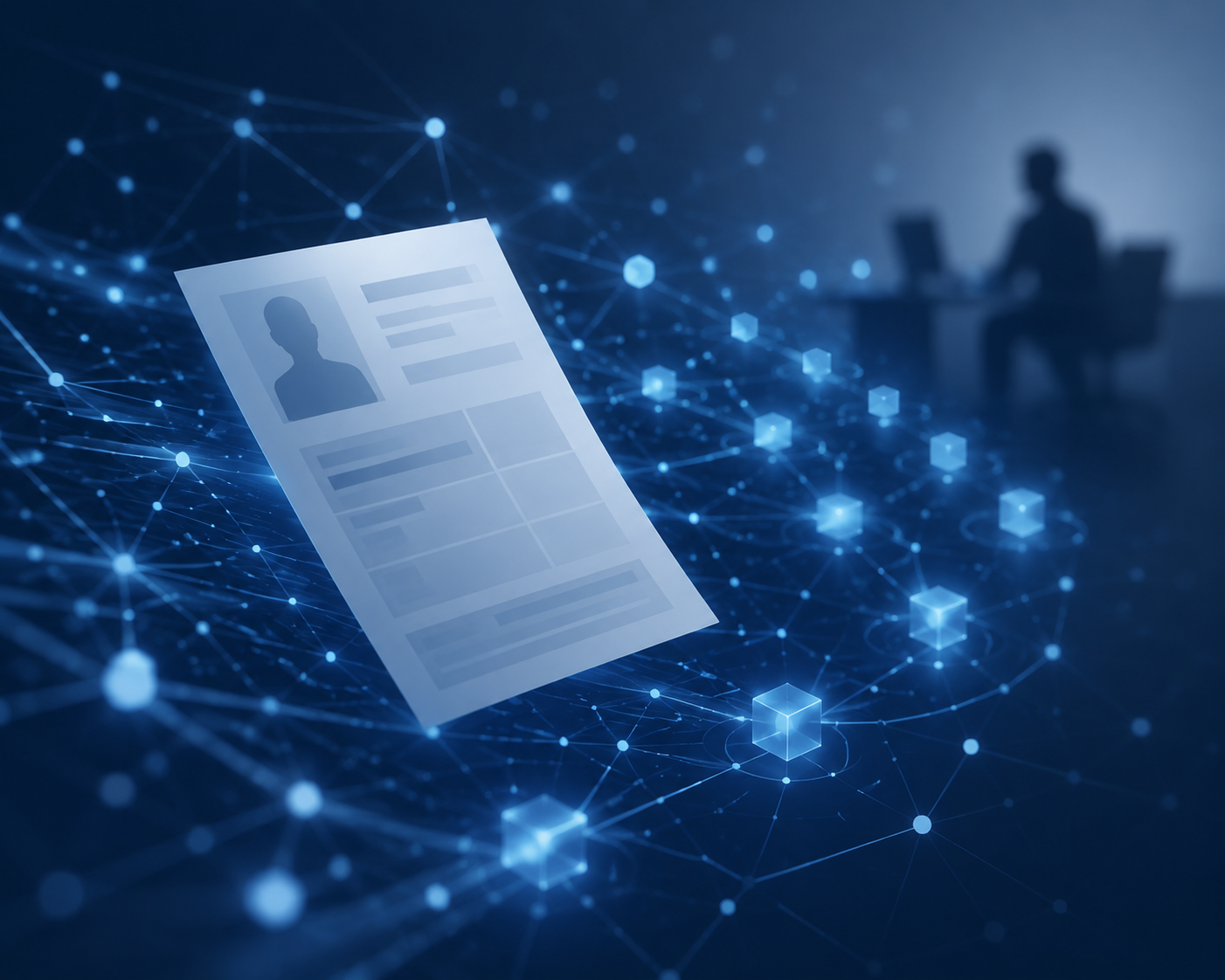 Immigration document moving through a digital network before human review
