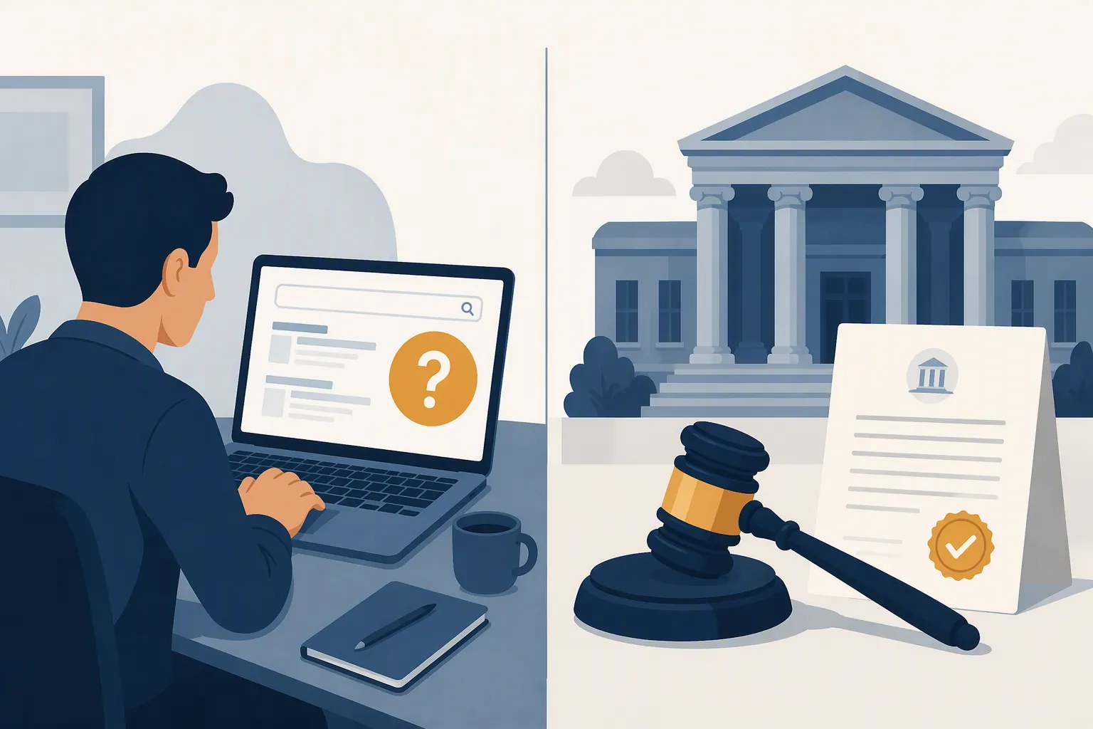 Unverified automated warrant lookup contrasted with an authoritative courthouse record