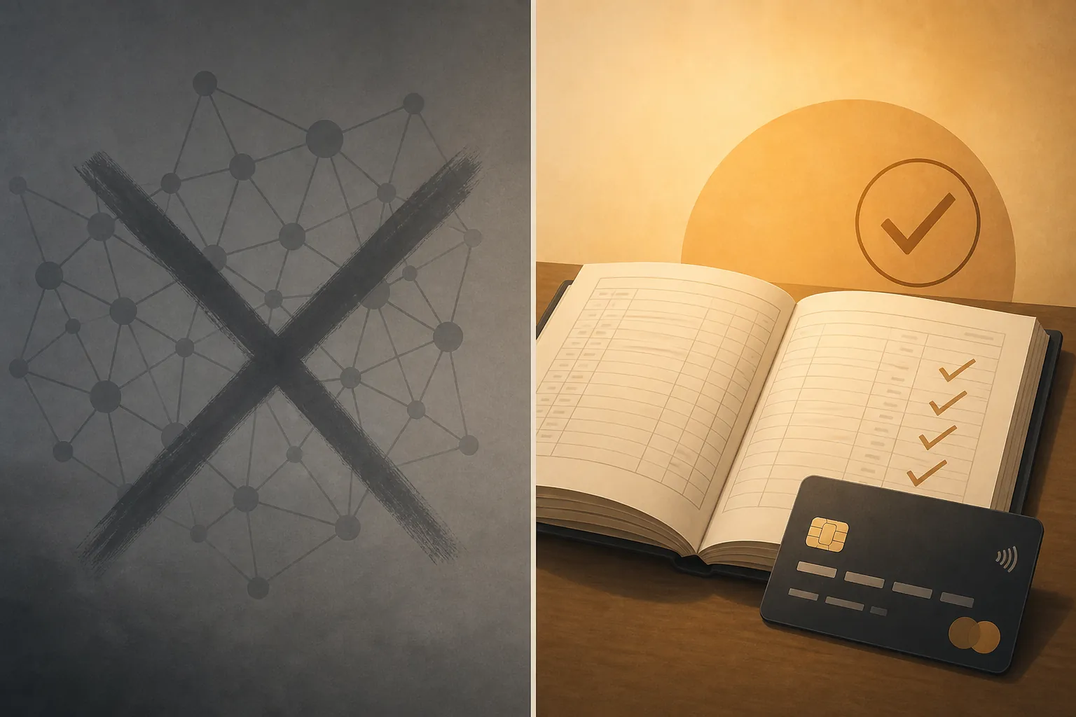 Comparison between an AI-implicated incident and an ordinary ledger-and-payment-card fraud record