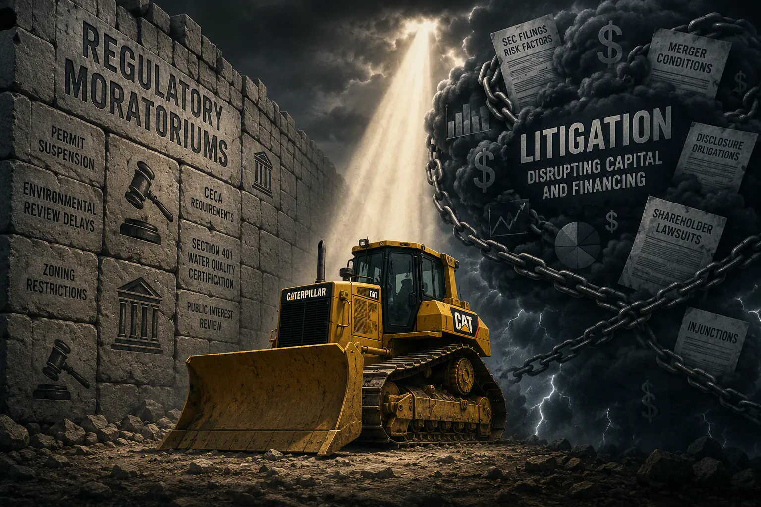 Data Center Moratoriums Hit Caterpillar from Two Legal Fronts