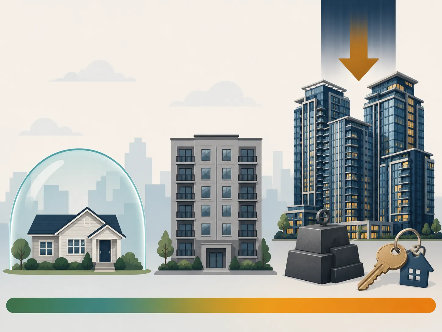 Comparison of shielded single owner-occupied housing and heavier-taxed luxury or multiple-home categories