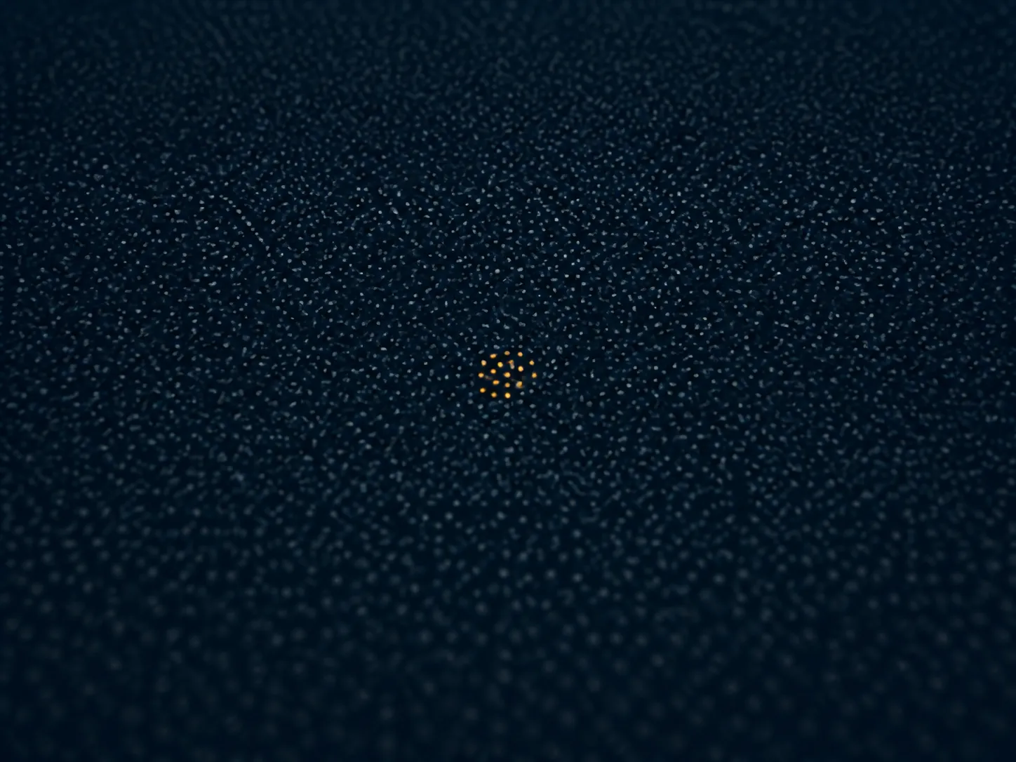 A field of thousands of gray dots with a very small amber cluster representing the rarity of public shadow-docket dissents