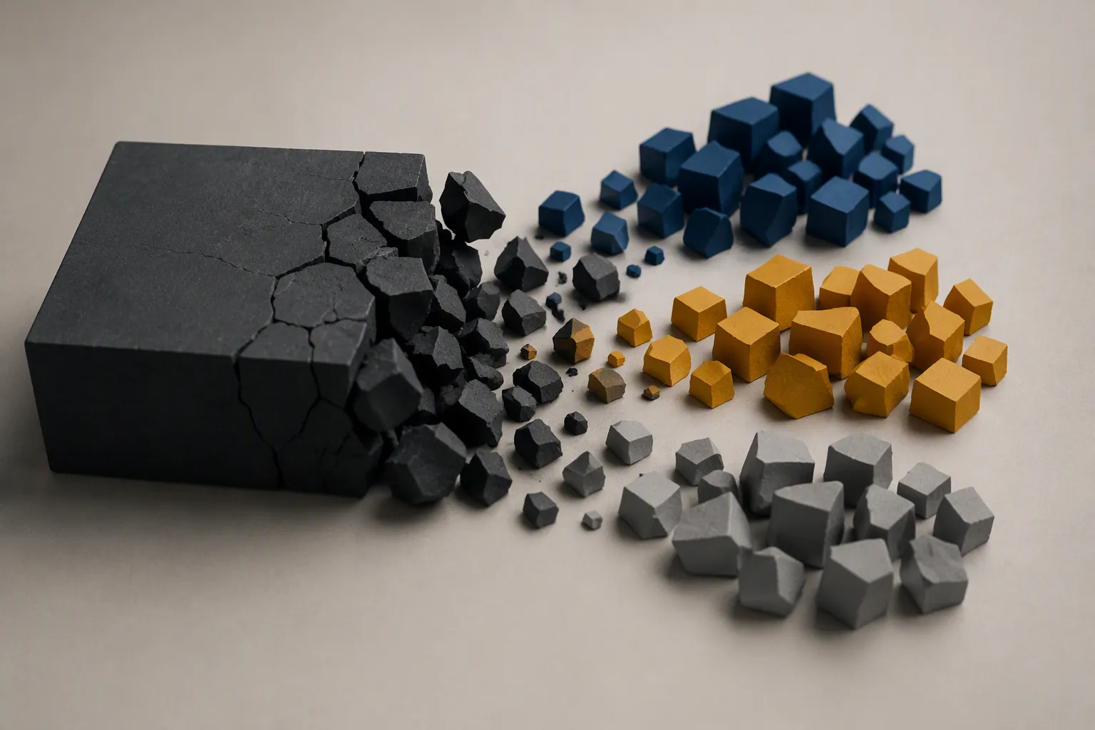 A large aggregate arrest figure cracking apart into distinct legal categories
