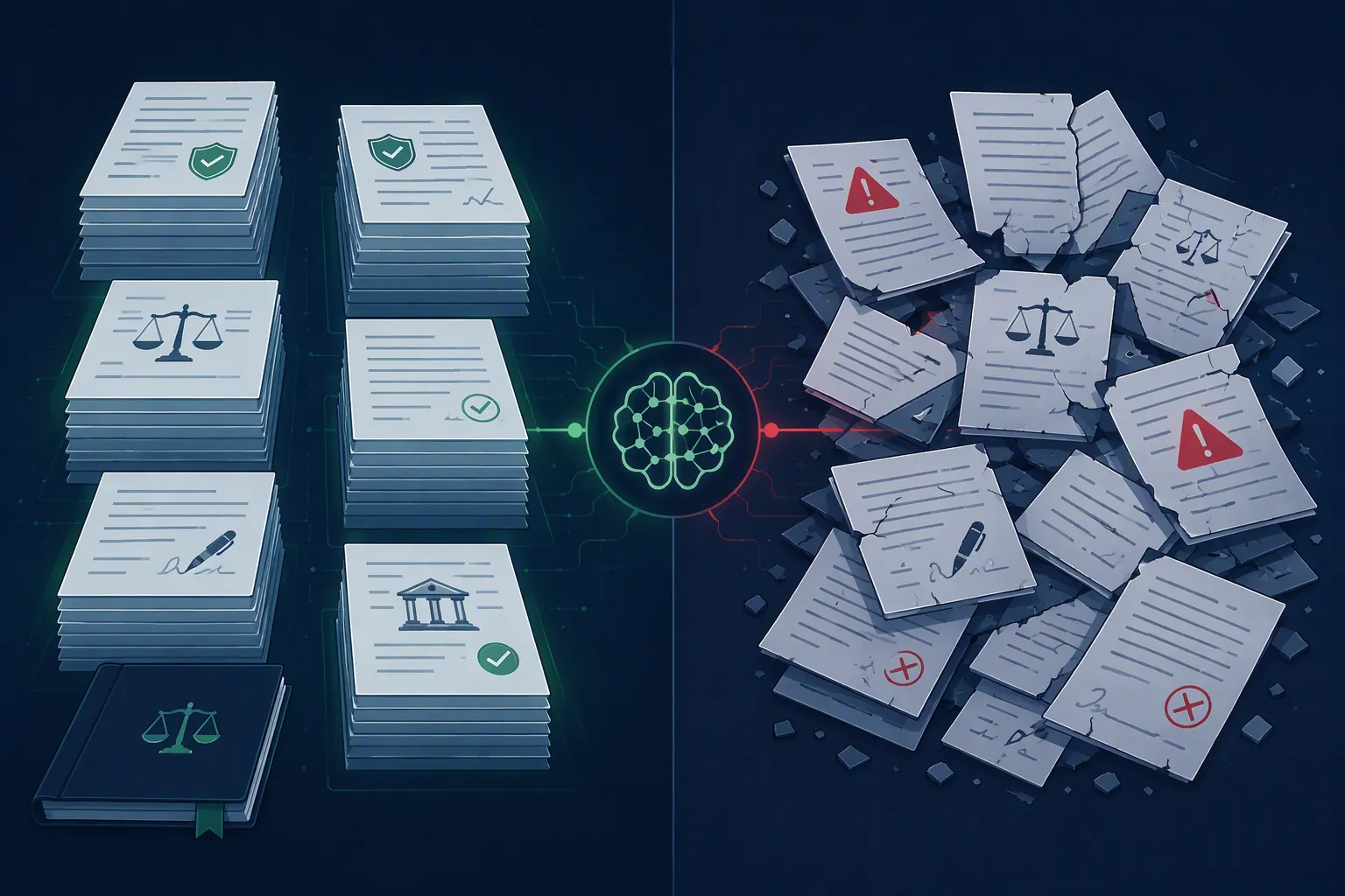 Contrasting AI performance across contract redlining and weak document review tasks