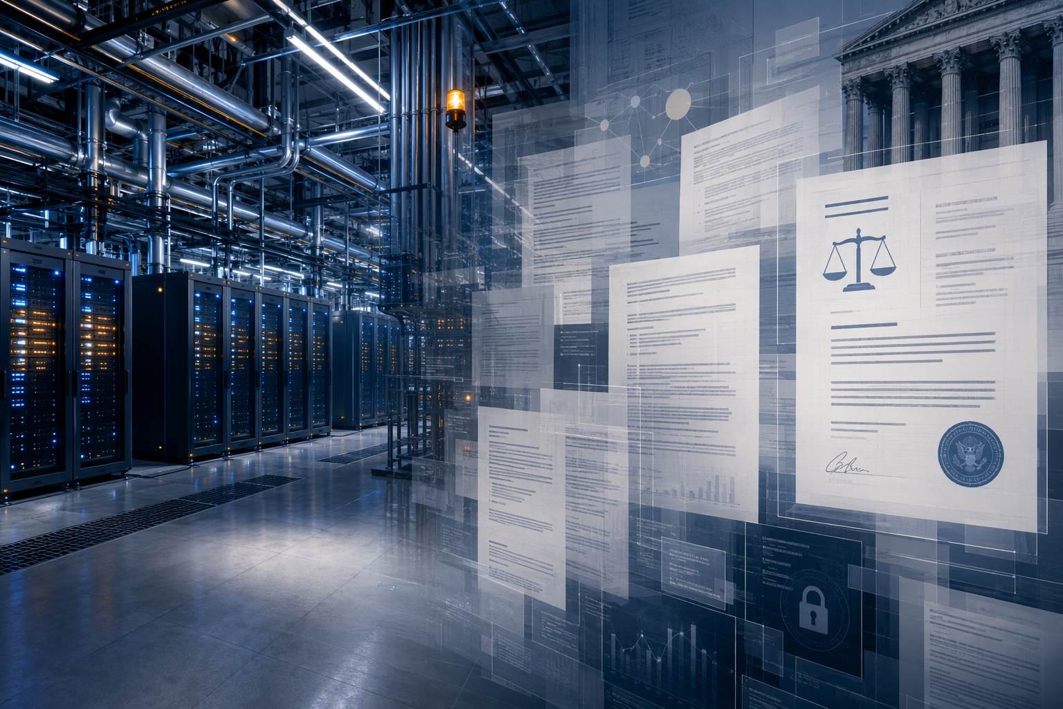 AI data center infrastructure intersecting with securities filing documents