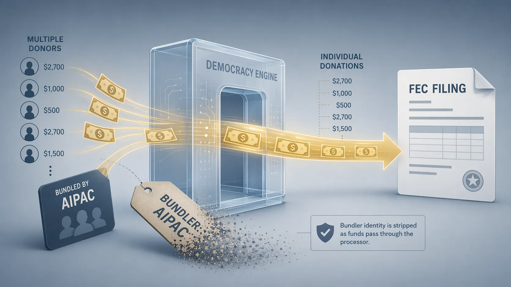 How AIPAC evades FEC bundling disclosure in Michigan's primary