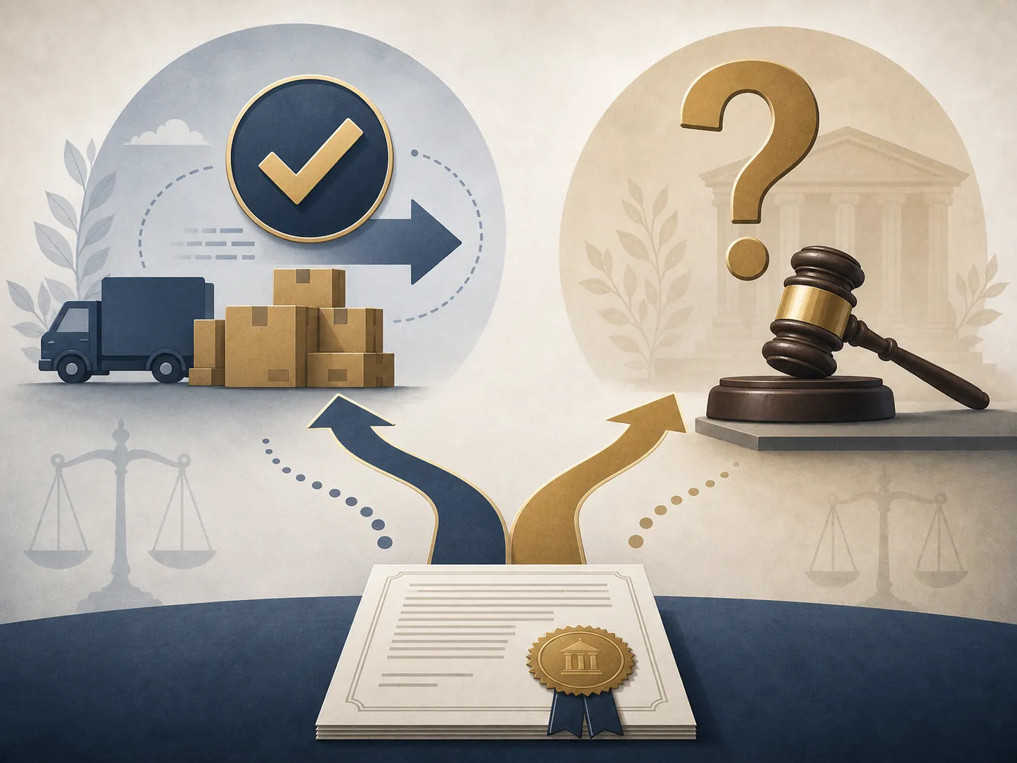 Settlement document branching into delivery enforcement and possible high-court review paths