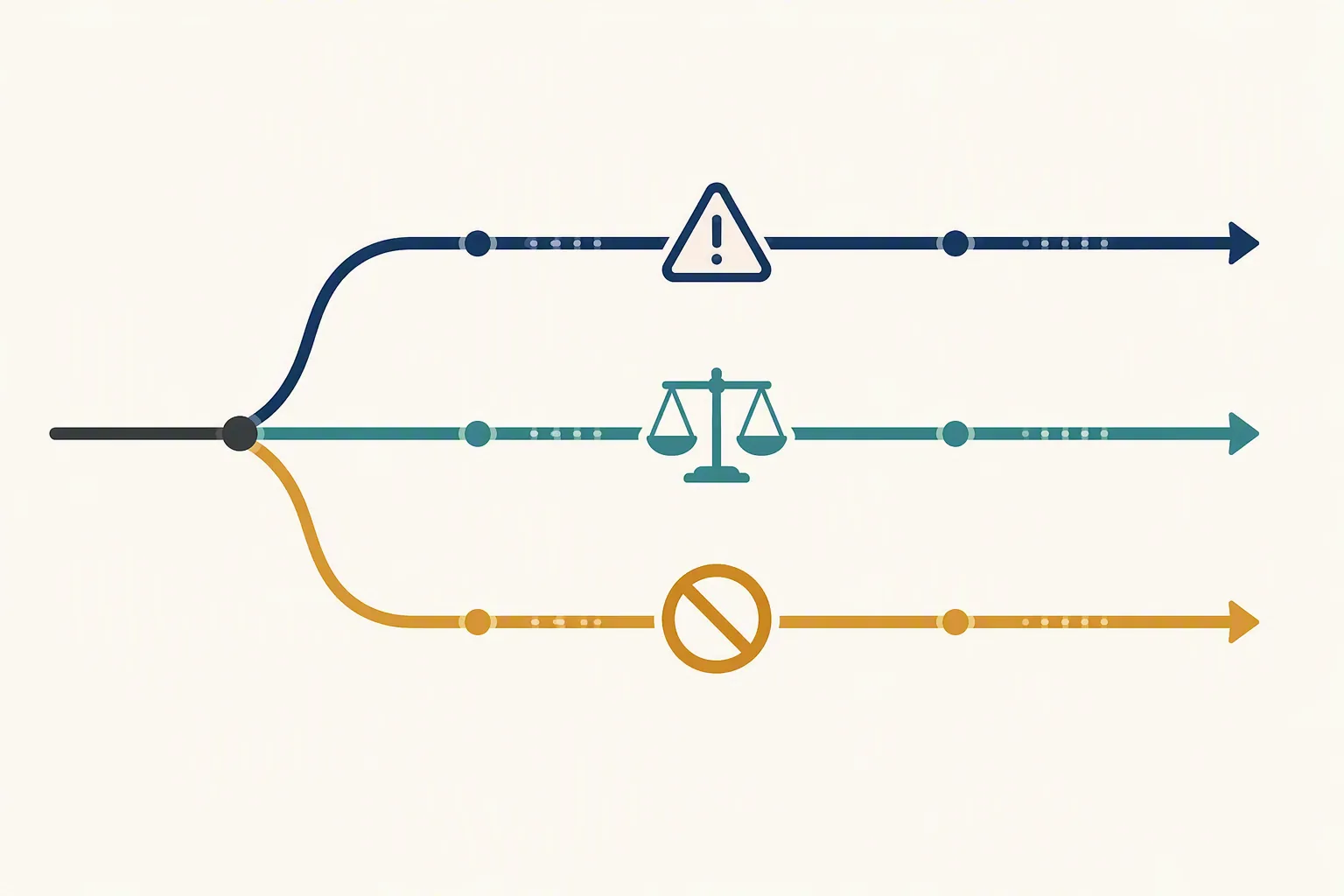 Incoming legal claim splitting into separate sentencing pathways