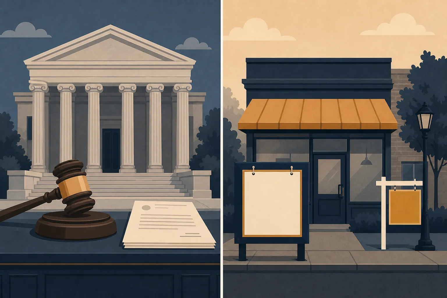 Comparison of judicial foreclosure through a courthouse and non-judicial power-of-sale foreclosure through auction notice