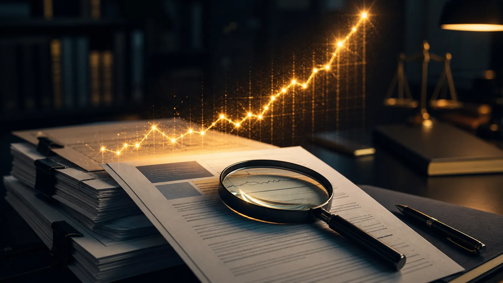 Legal procurement desk with a funding term sheet examined over legal contracts