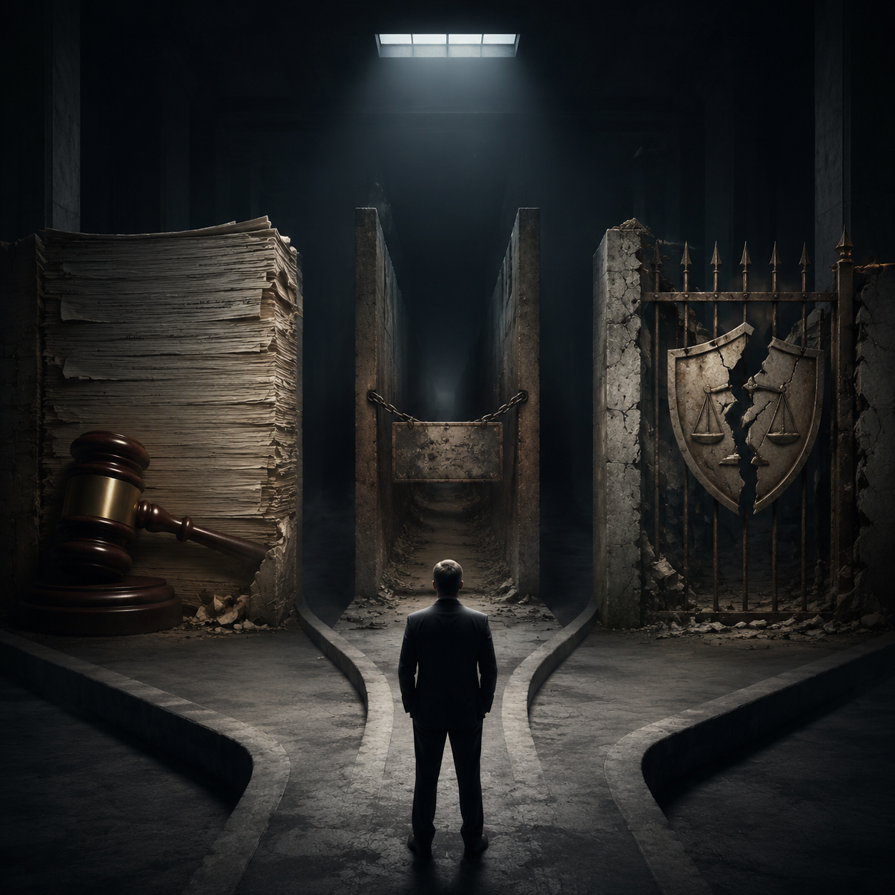 Three institutional corridors blocked by different legal barriers