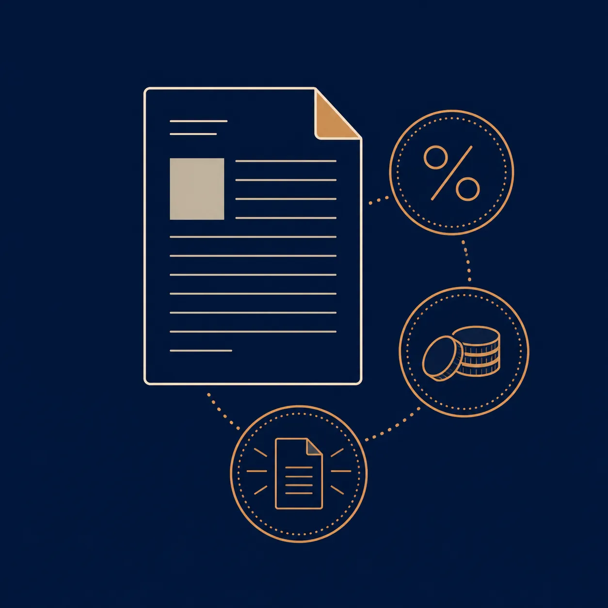 Illustration of private-foundation duties represented by payout, tax, and disclosure symbols around a document