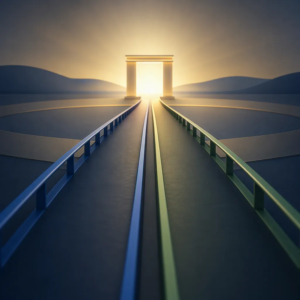Two parallel pathways leading toward a single checkpoint gate