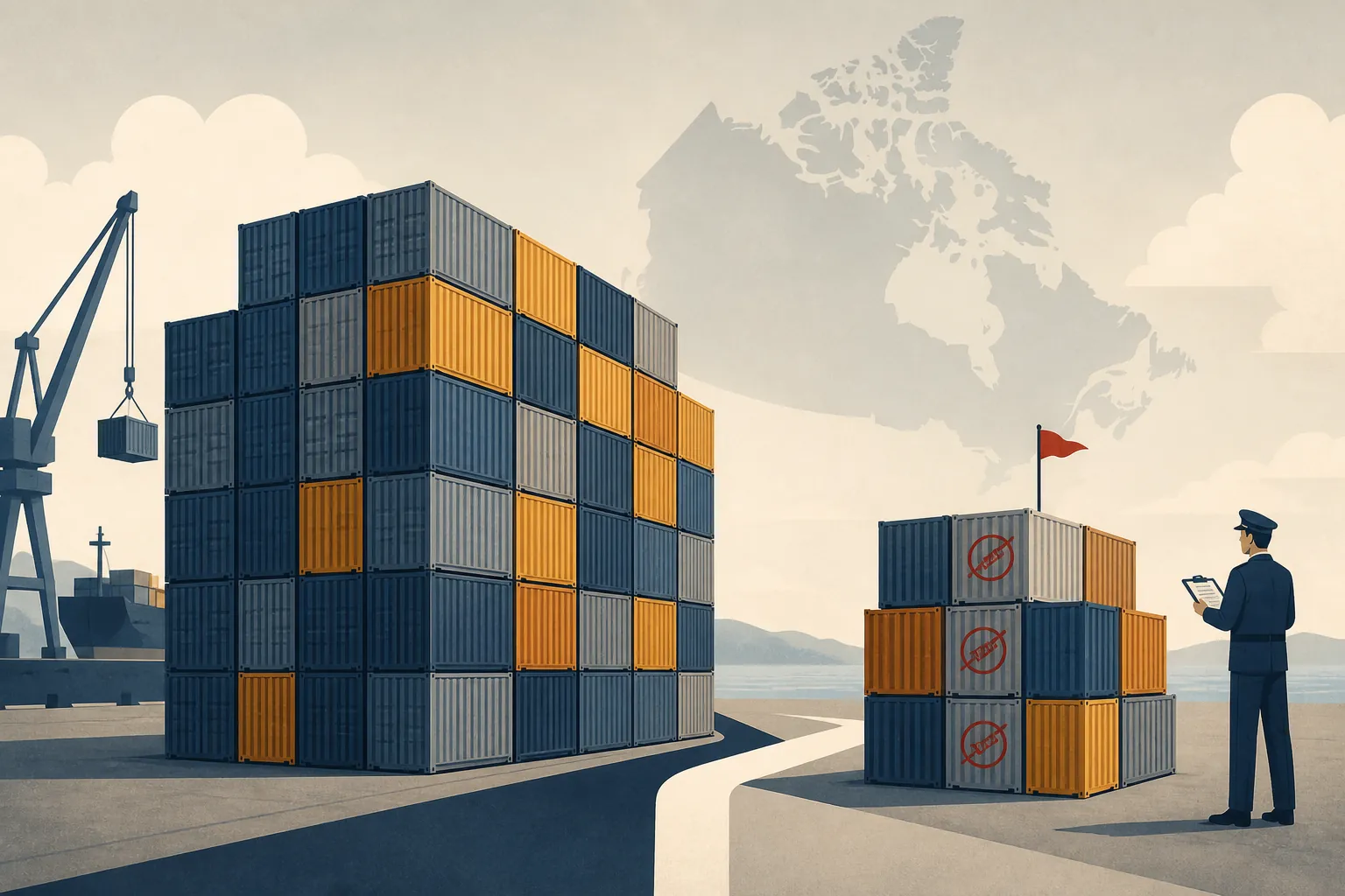 Which states are hit hardest by Canada's 50% tariffs?