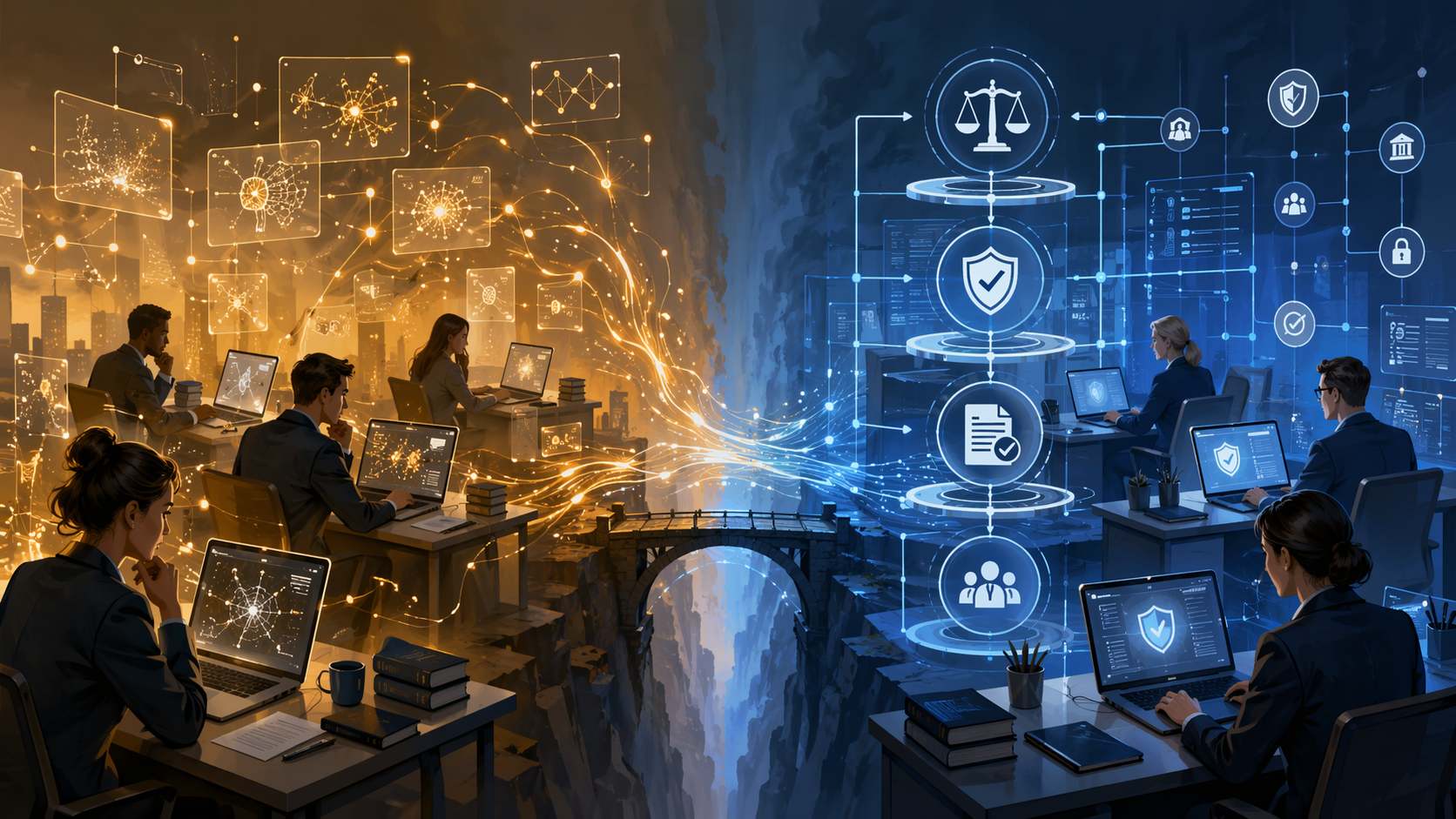 Law office split between unstructured AI experimentation and governed AI workflow controls